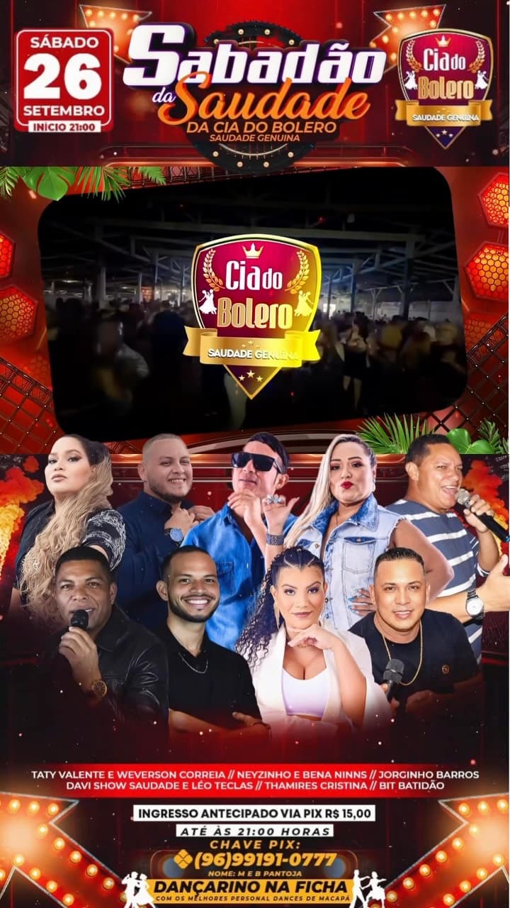 Flyer de Taty Valente, Neyzinho e Bena Ninss e mais 5 artistas