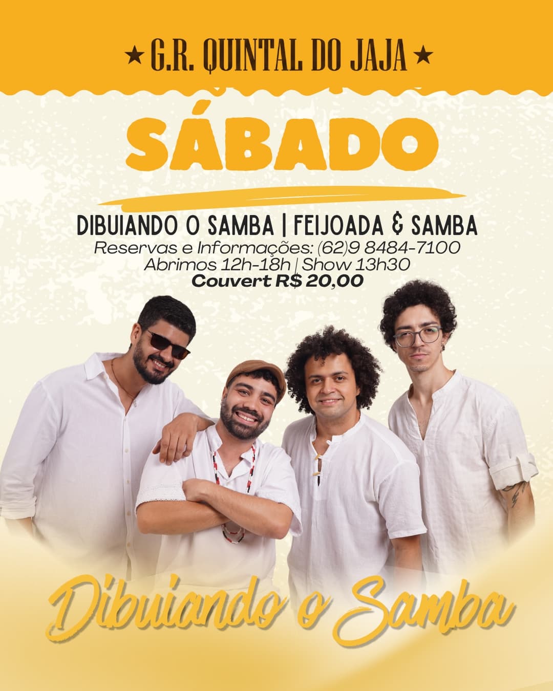 Flyer de Dibuindo o Samba