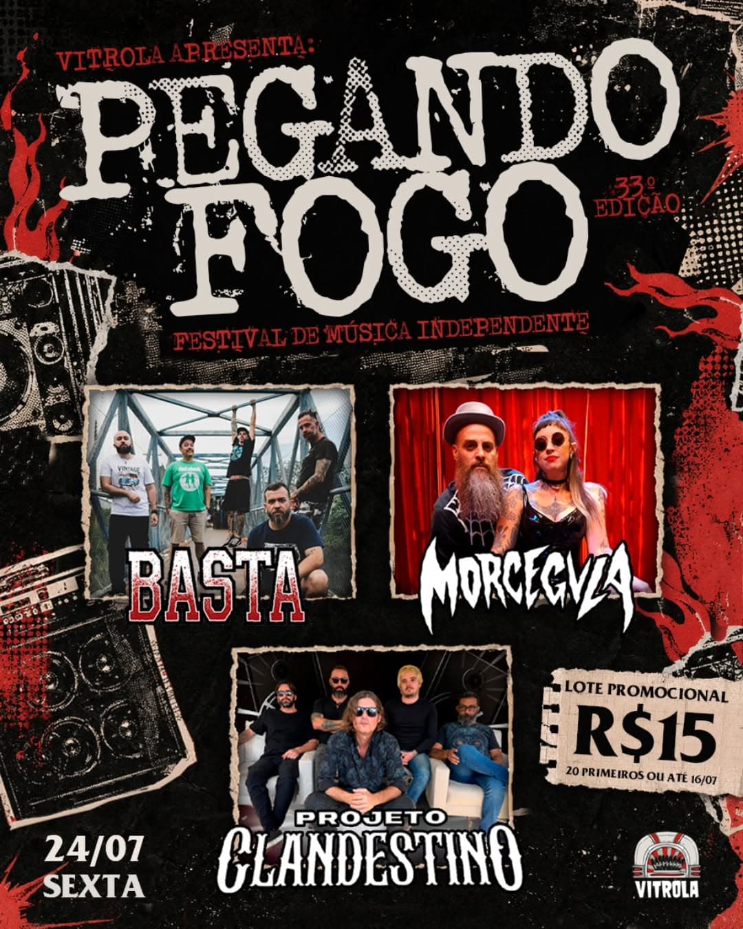Flyer de Morcegula Duo e mais 4 artistas