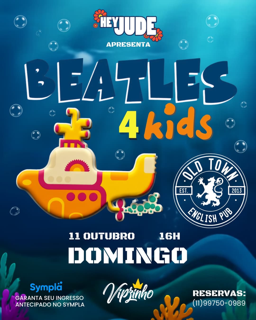 Flyer de Hey Jude | Beatles Tribute Show - SP e beatles4kids
