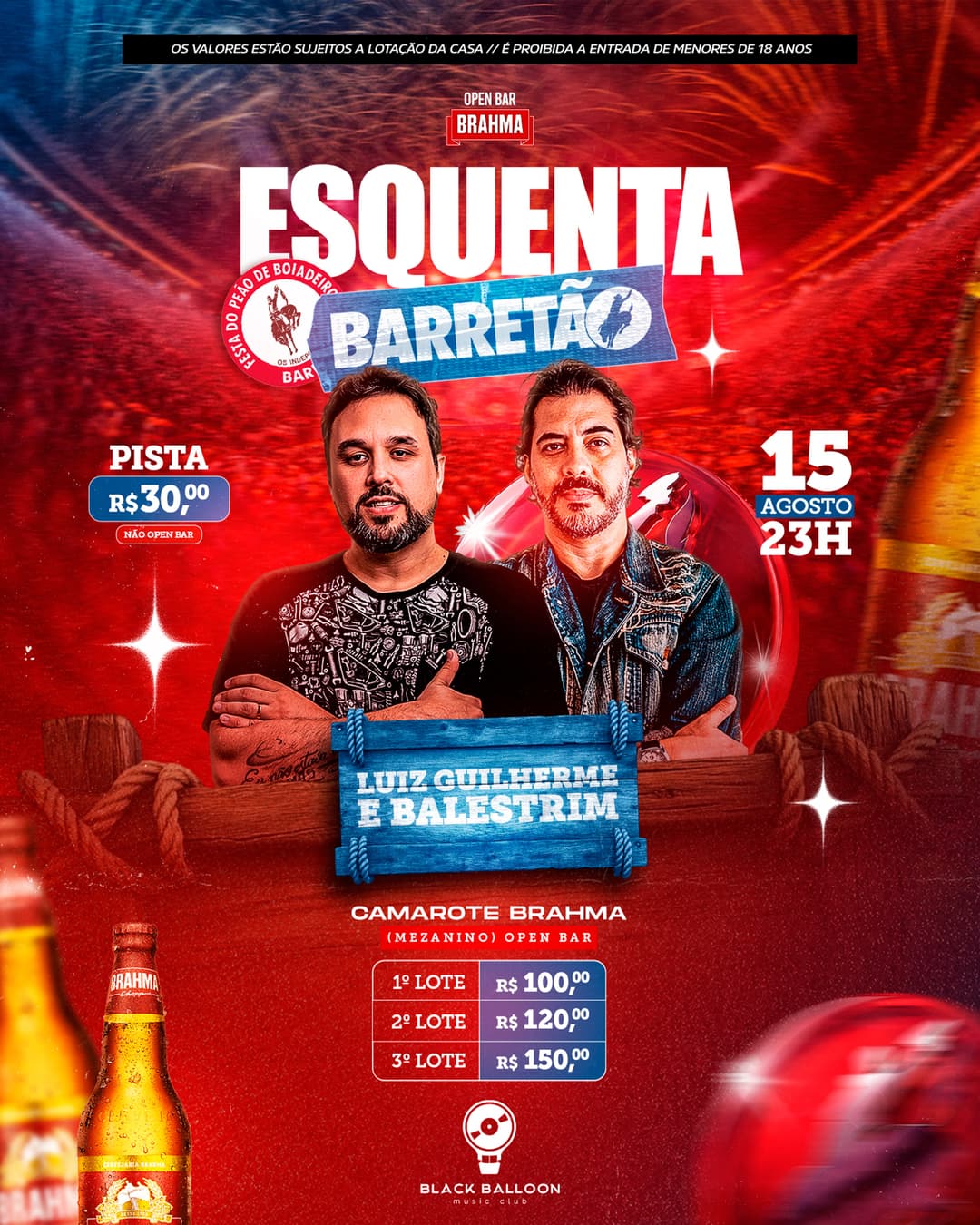 Flyer de Luiz Guilherme & Balestrim