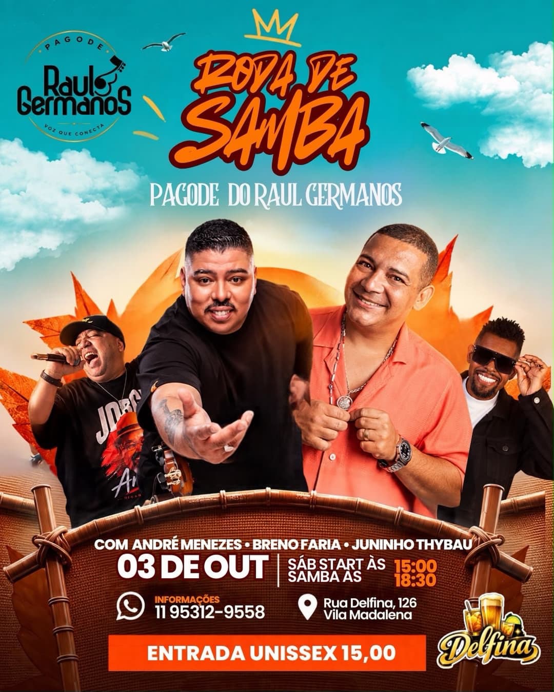 Flyer de Breno Faria, raulgermanos e mais 2 artistas