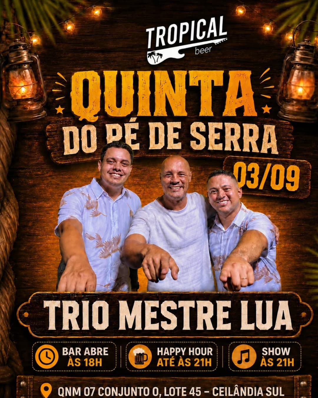 Flyer de Trio Mestre Lua