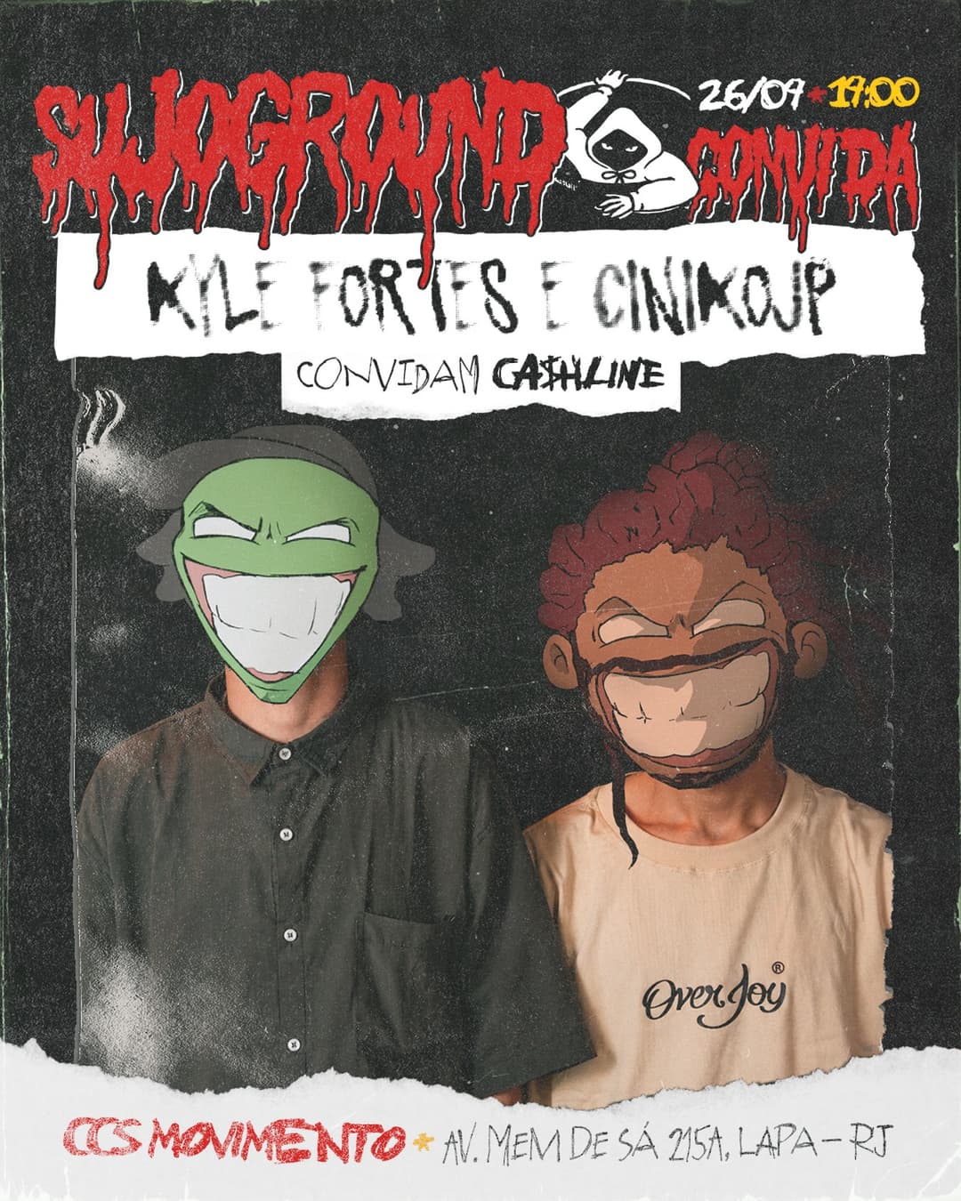 Flyer de Matheus Coringa, Kyle Fortes, Cashline e Claudjin