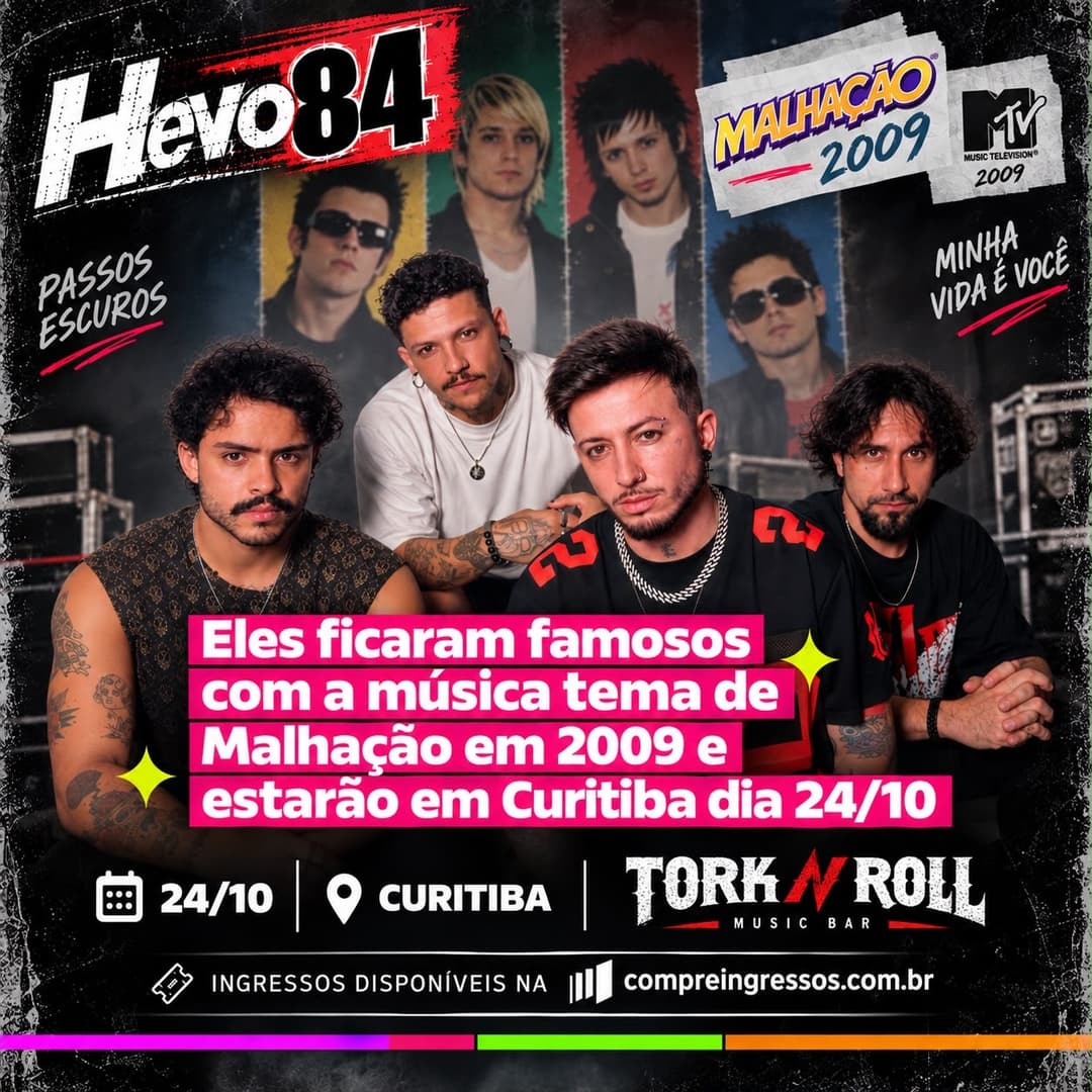 Flyer de Marcelo, Hevo84 e Dead Fish