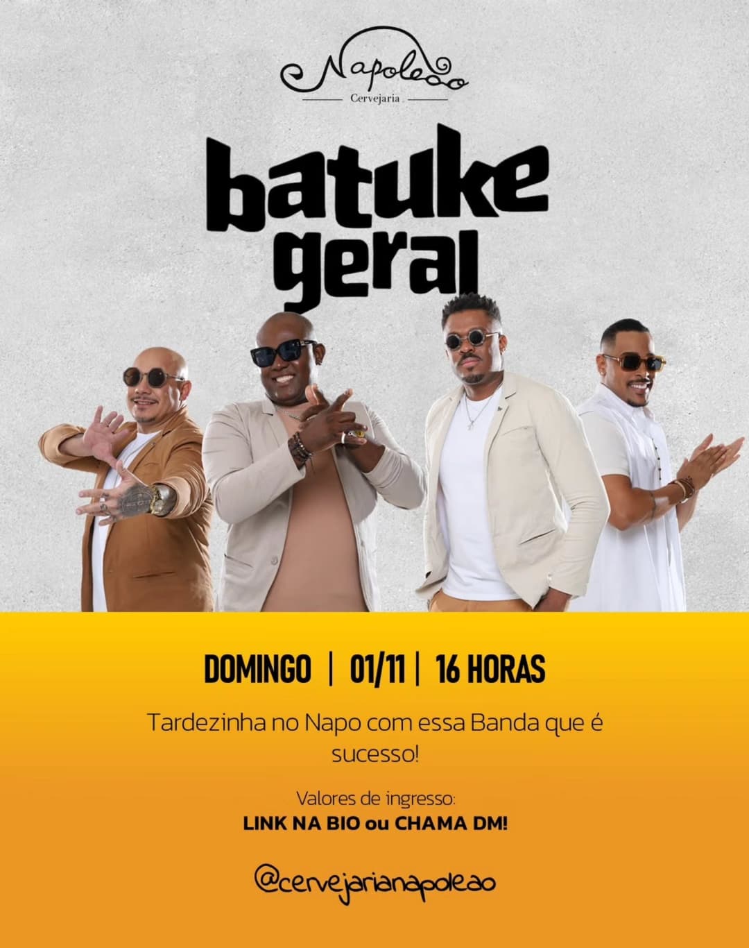 Flyer de Grupo Batuke Geral - BKG