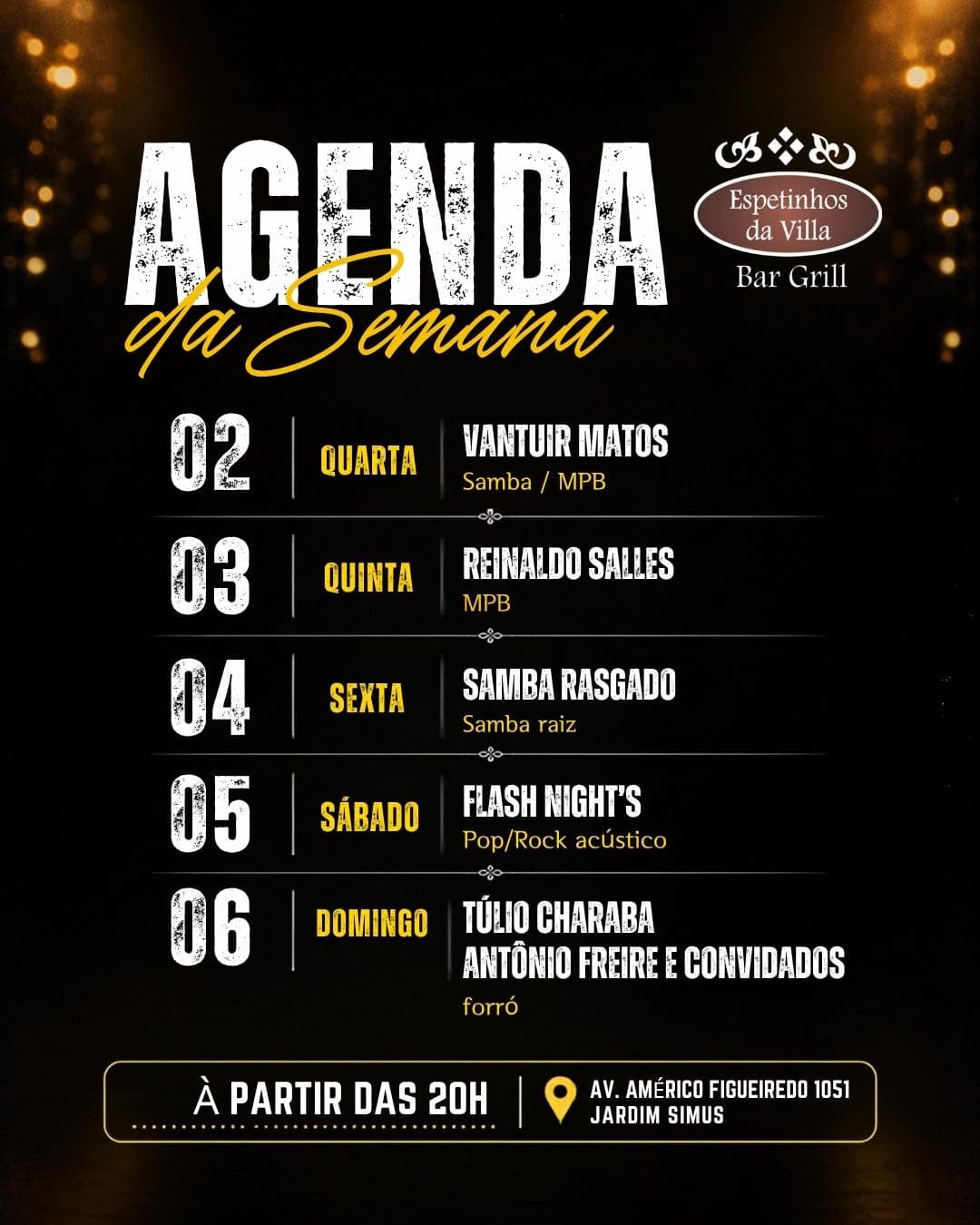 Flyer de Túlio Charaba e Antônio Freire