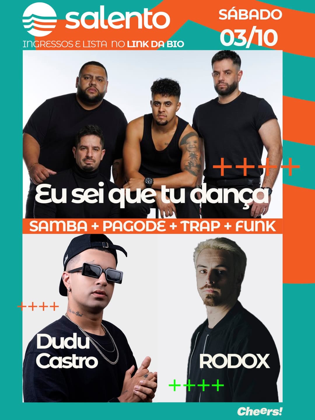 Flyer de Eu Sei Que Tu Dança e Dudu Castro