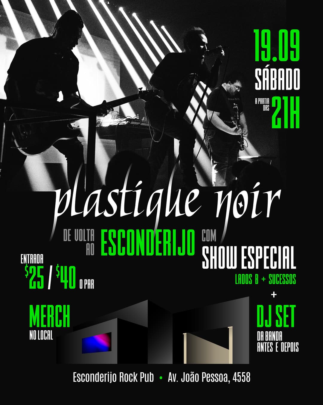 Flyer de Plastique Noir