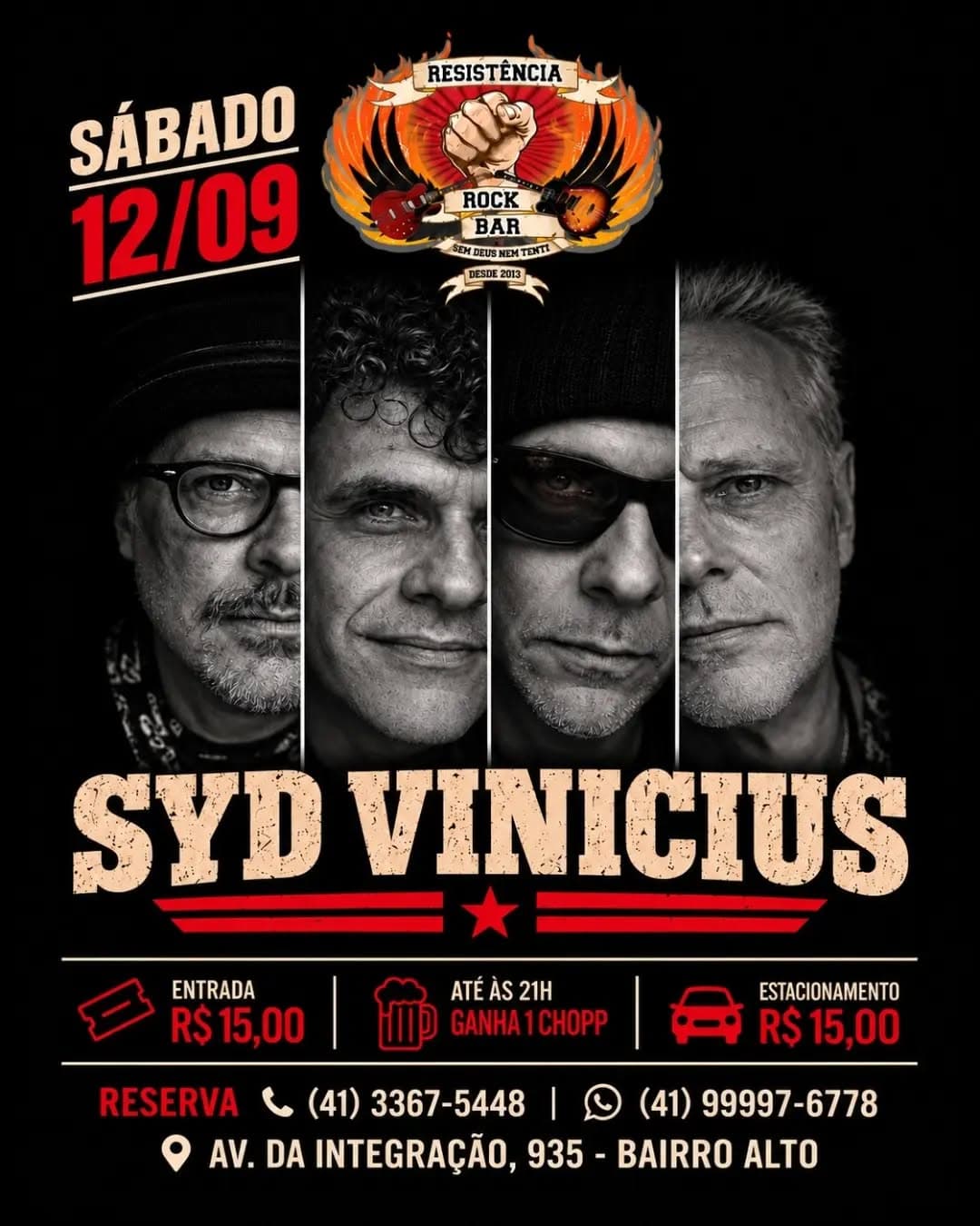 Flyer de Sid Vinícius