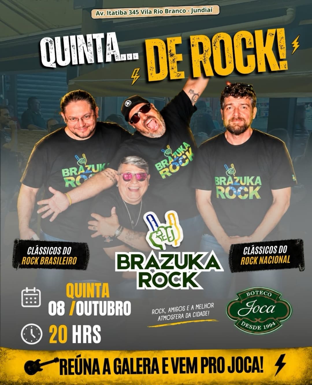 Flyer de Banda Brazuka Rock