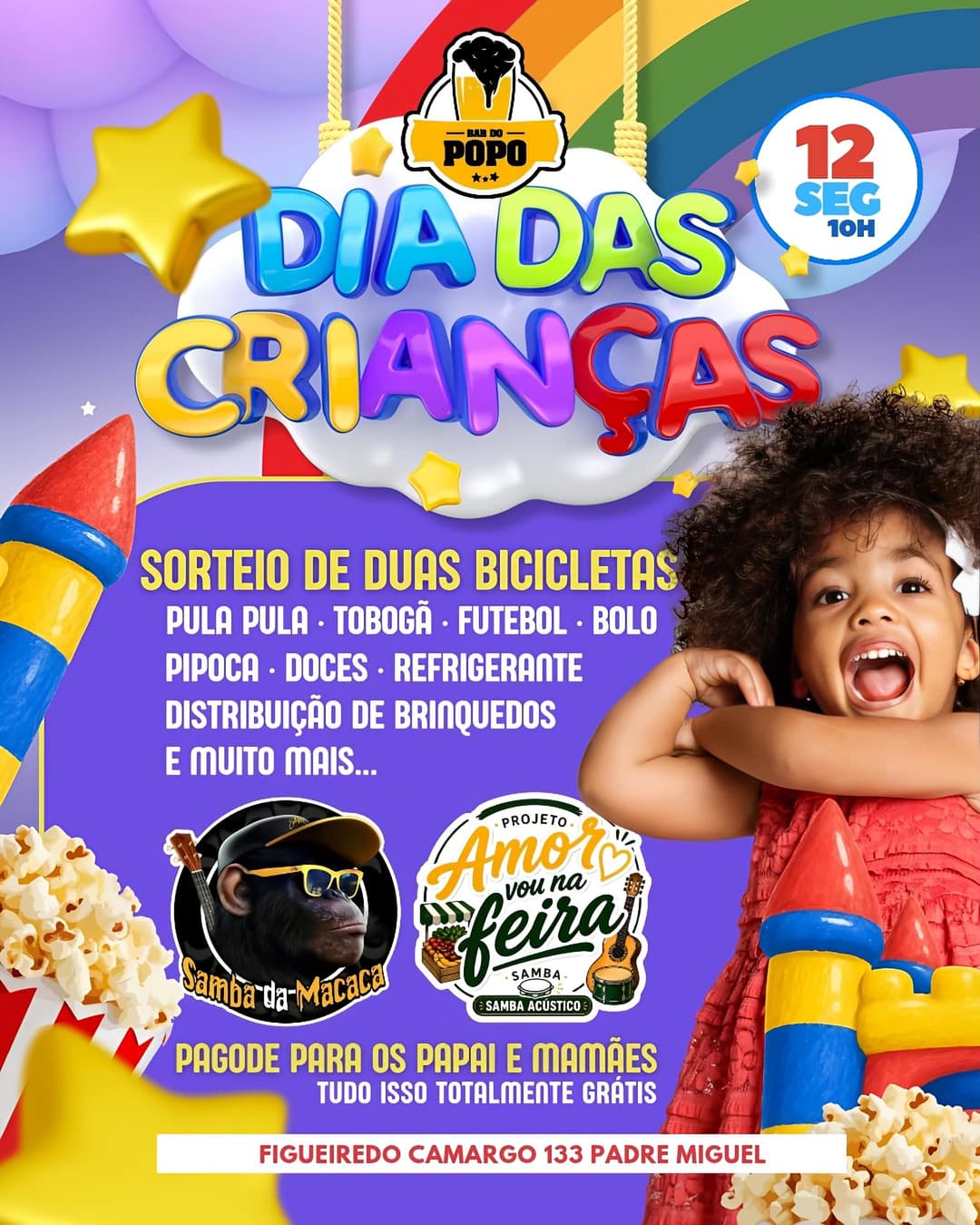 Flyer de Samba da Macaca e Amor Vou na Feira