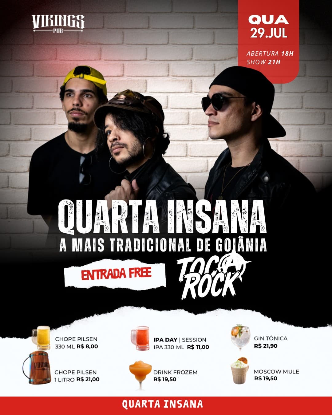 Flyer de Toca Rock e Leny Wilgner