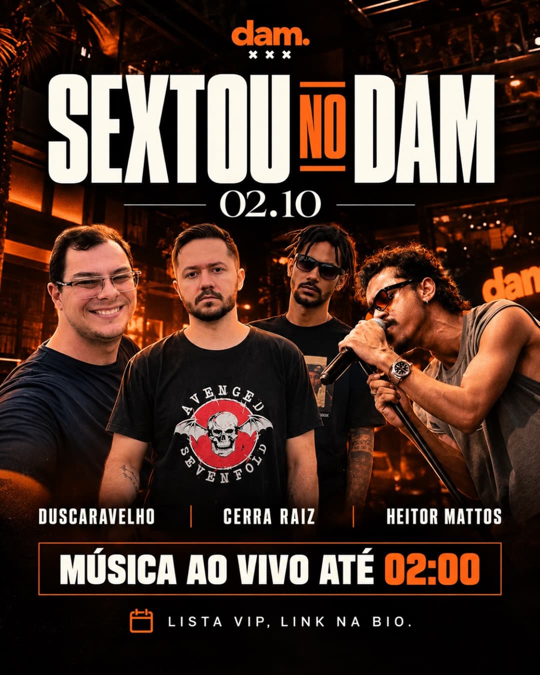 Flyer de Cerra Raiz, Duscaravelho e Heitor Mattos