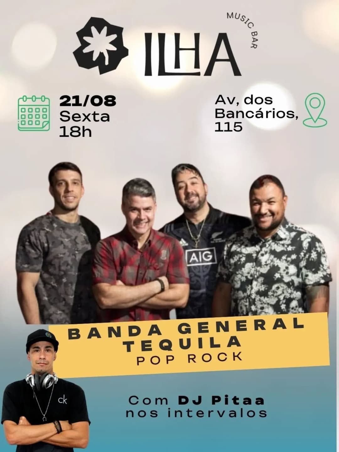 Flyer de Banda General Tequila e DJ Pitaa
