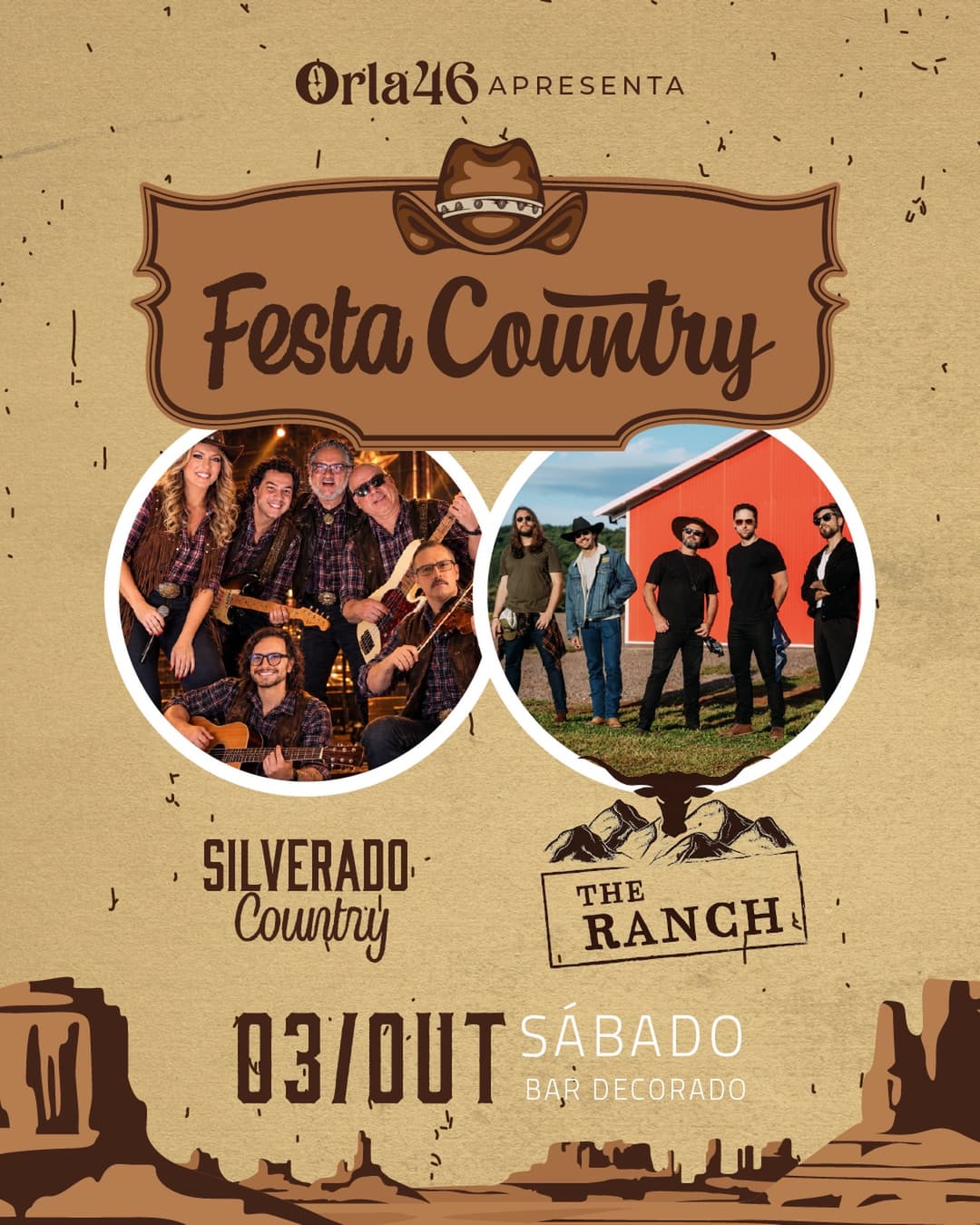 Flyer de The Ranch e Silverado Country