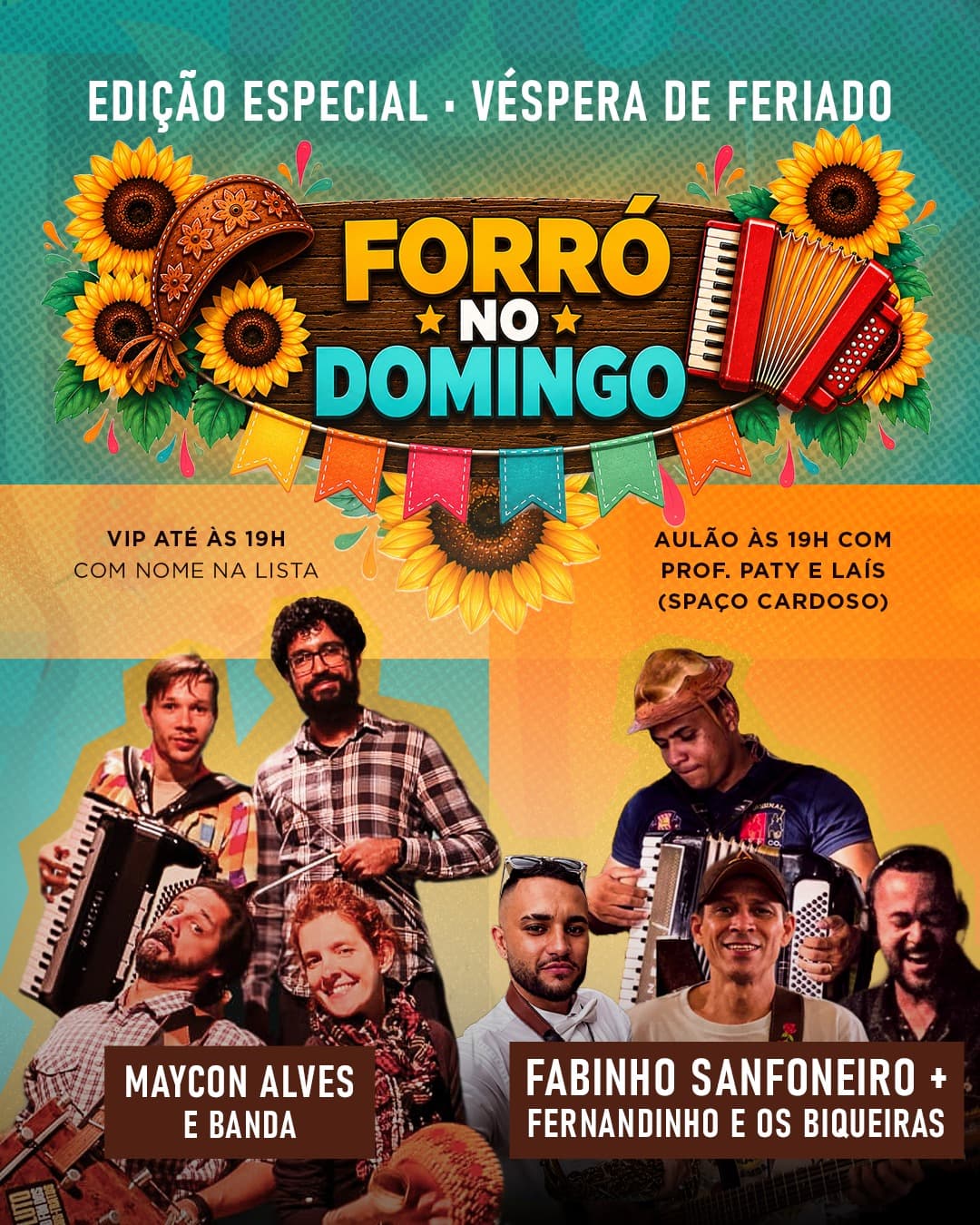 Flyer de Maycon Alves e Banda e Fernandinho e os Biqueiras
