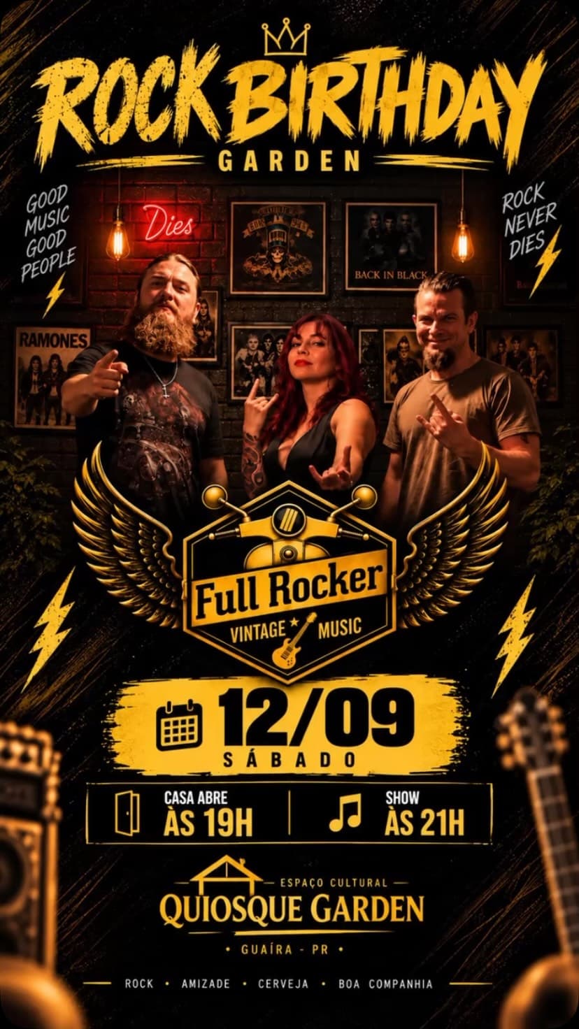 Flyer de Banda Full Rocker
