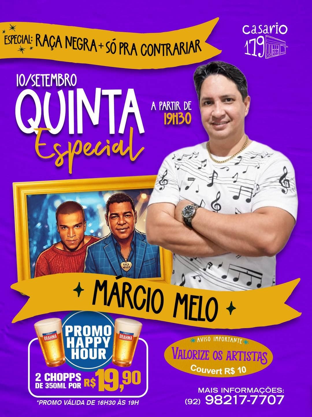 Flyer de Márcio Melo