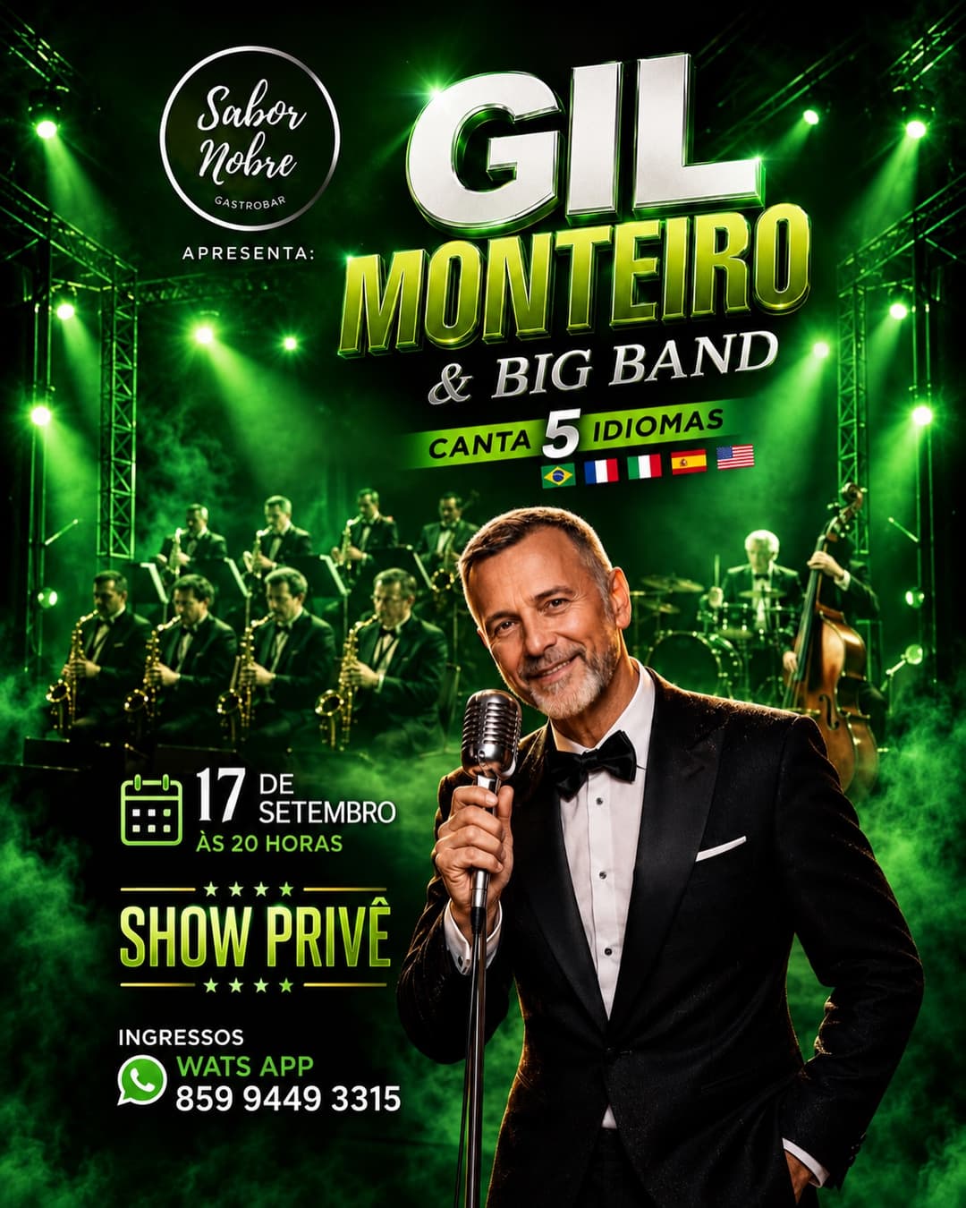 Flyer de Gil Monteiro & Big Band