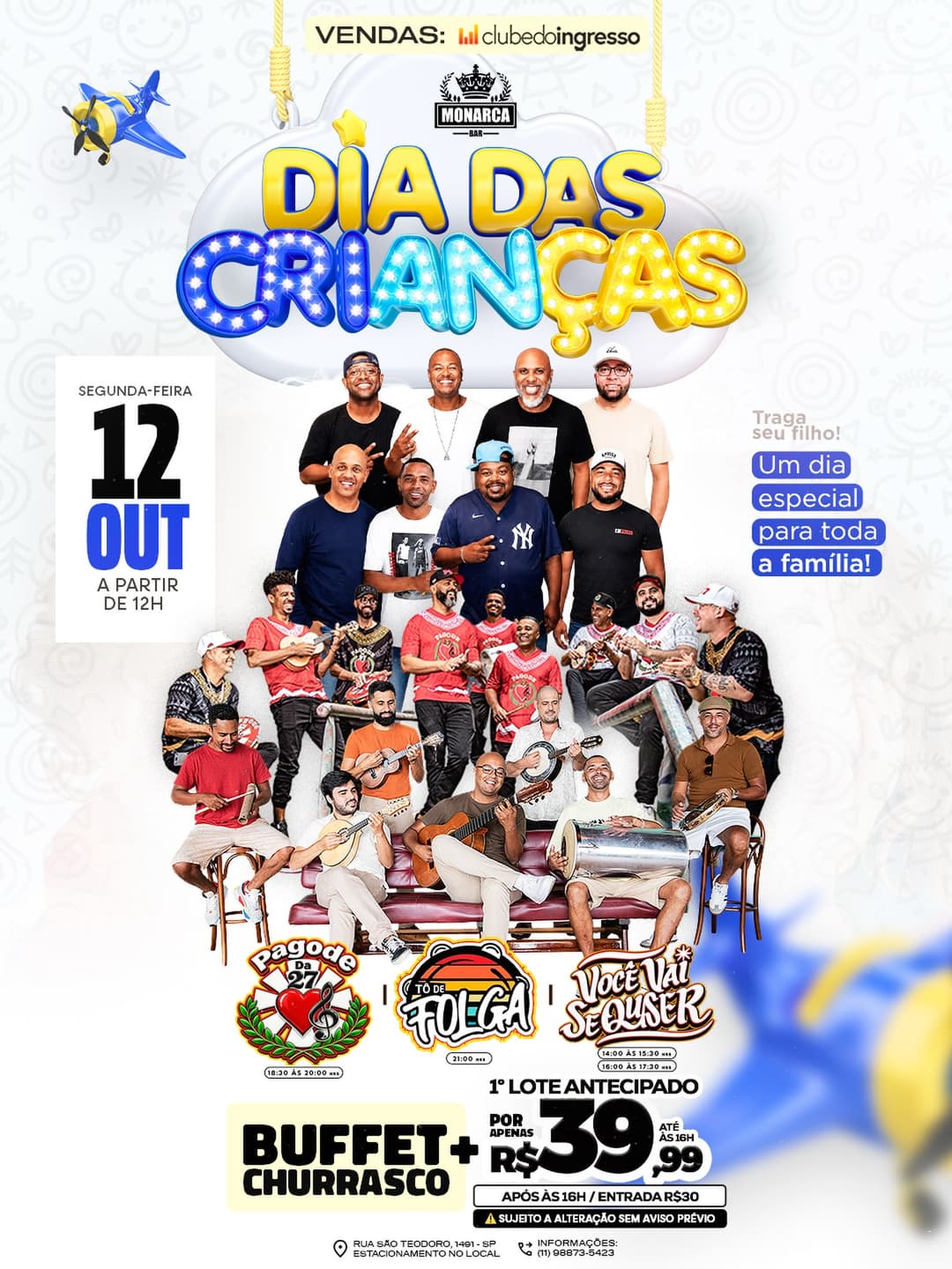 Flyer de Você Vai Se Quiser, Paga do 27 e Toda Folga