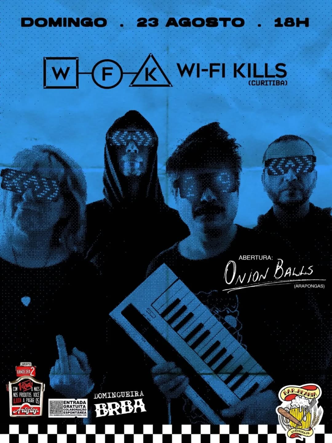 Flyer de Wi-fi Kills e Onion Balls