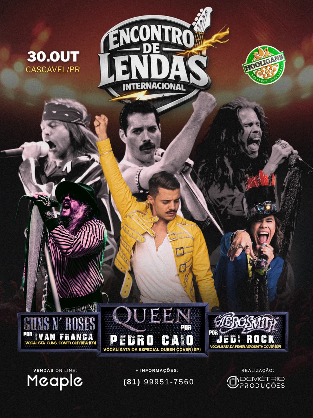 Flyer de Ivan França, Jedi Rock e Pedro Caio