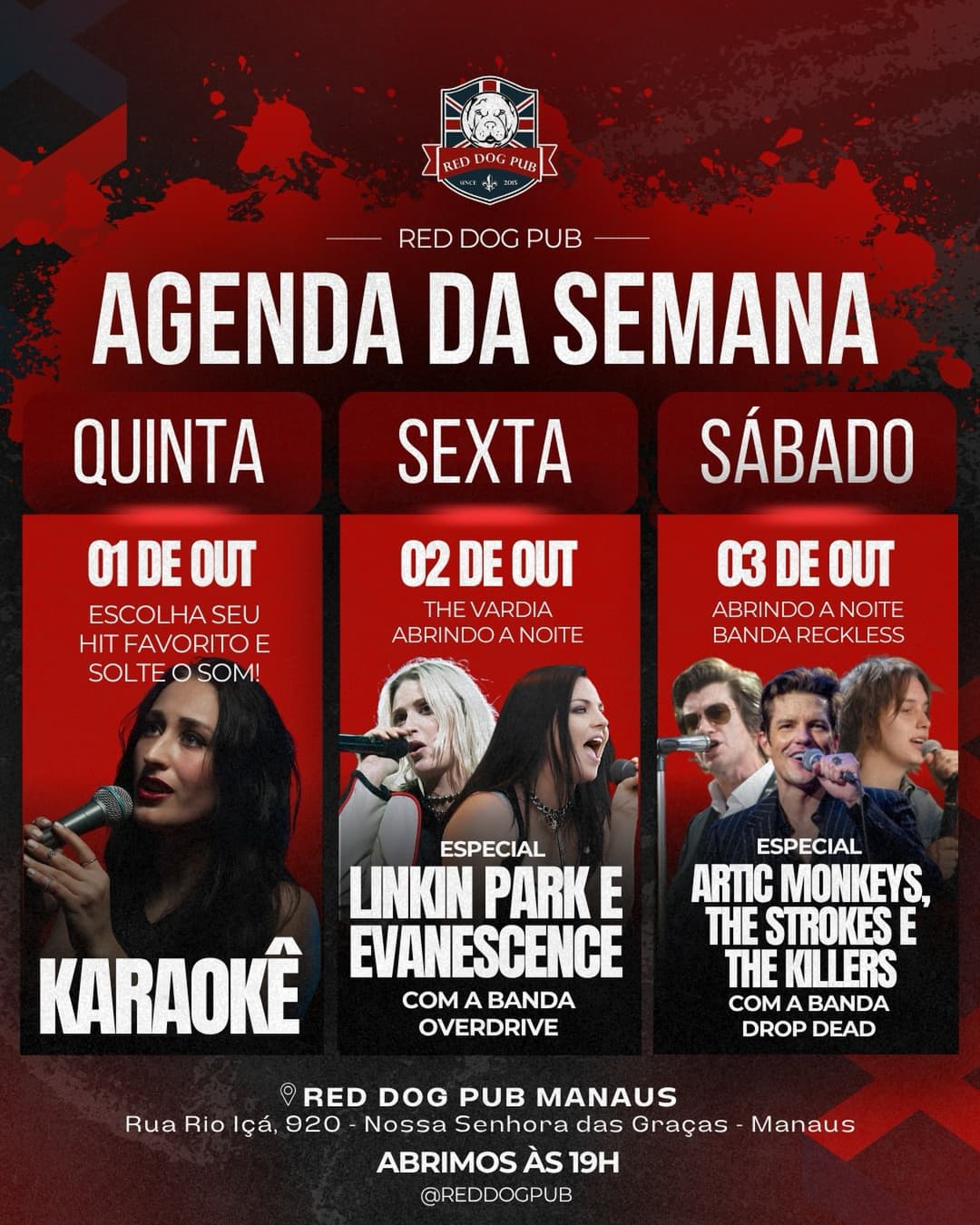 Flyer de Drop Dead e Reckless