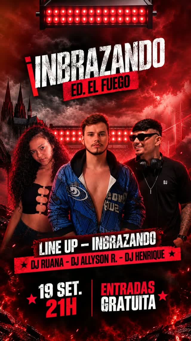 Flyer de DJ Ruana, DJ Allyson R. e DJ Henrique