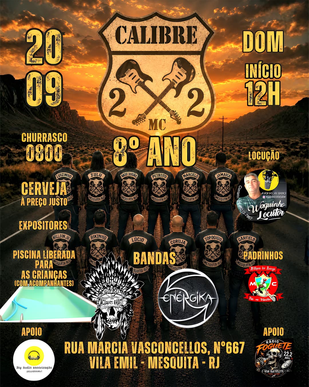 Flyer de Enérgika e Cacíques Brasil