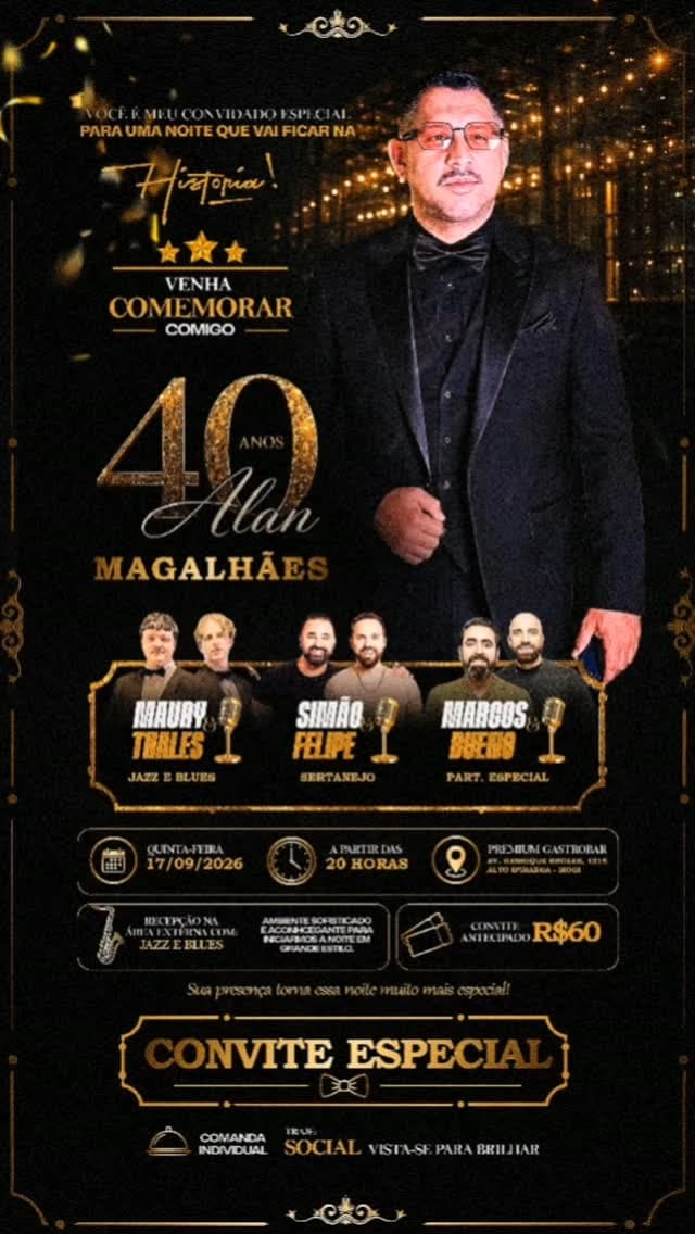 Flyer de Maury & Thales, Simão & Felipe e Marcos e Bueno