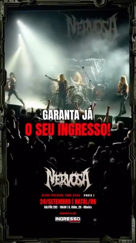 Flyer de Nervosa e Daimonos