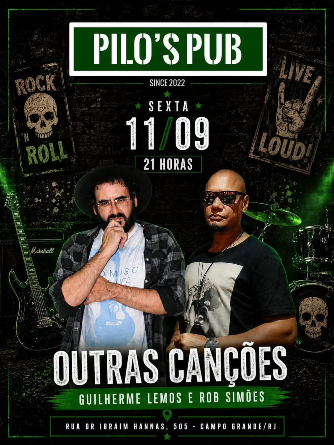 Flyer de Guilherme Lemos & Rob Simões