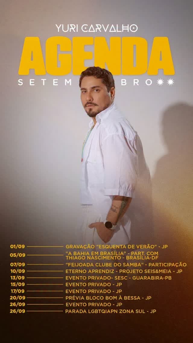 Flyer de Yuri Carvalho