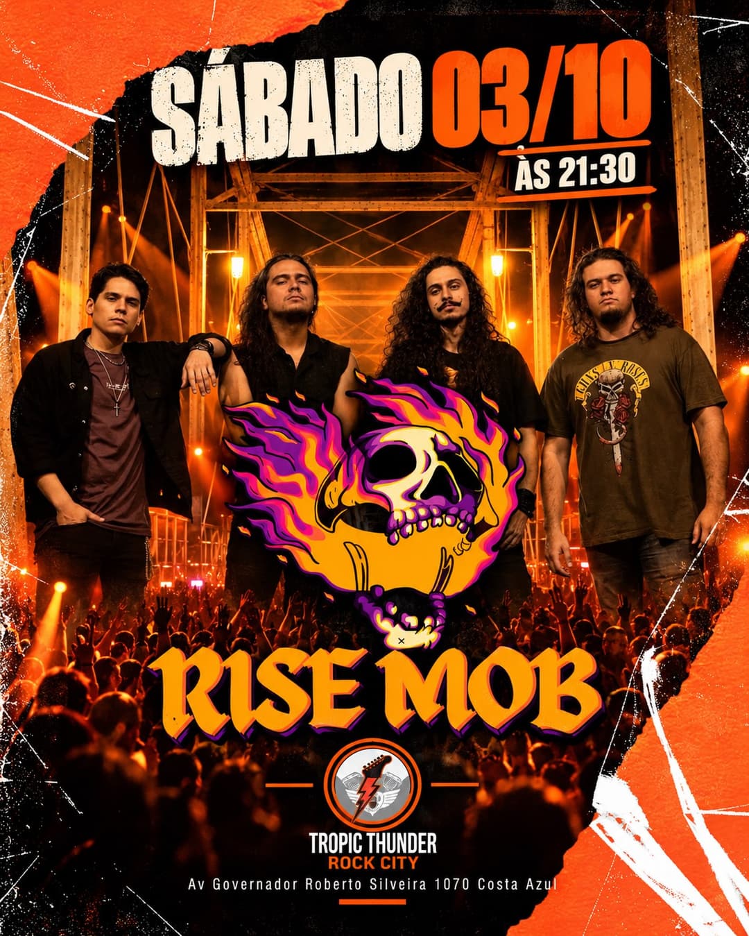 Flyer de Oficial Rise Mob e Rise Mob