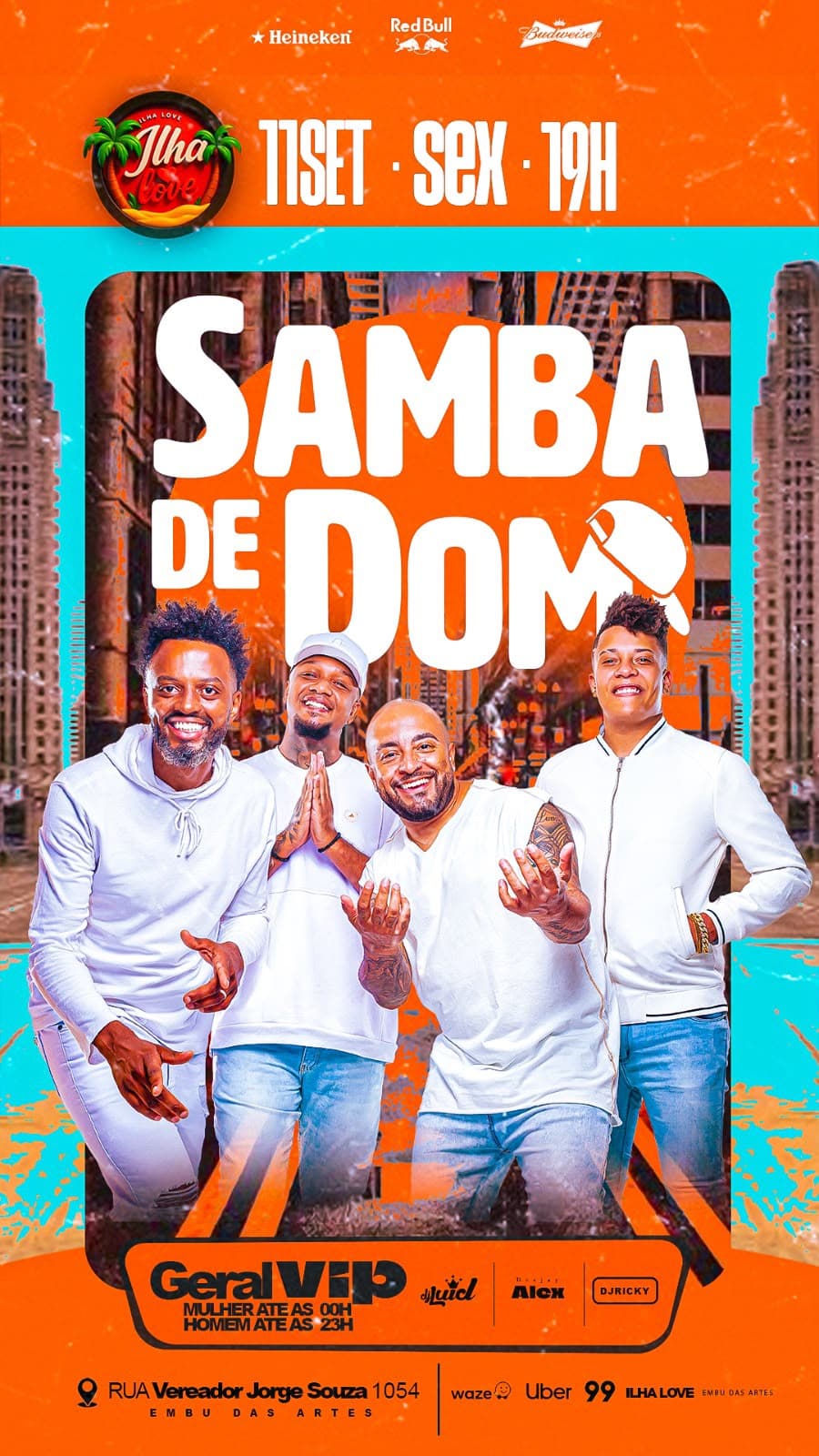 Flyer de Samba de Dom
