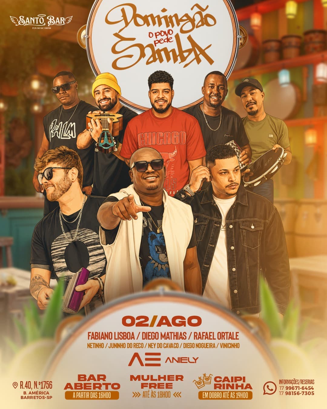 Flyer de Aniely DJ, Fabiano Lisboa e mais 2 artistas