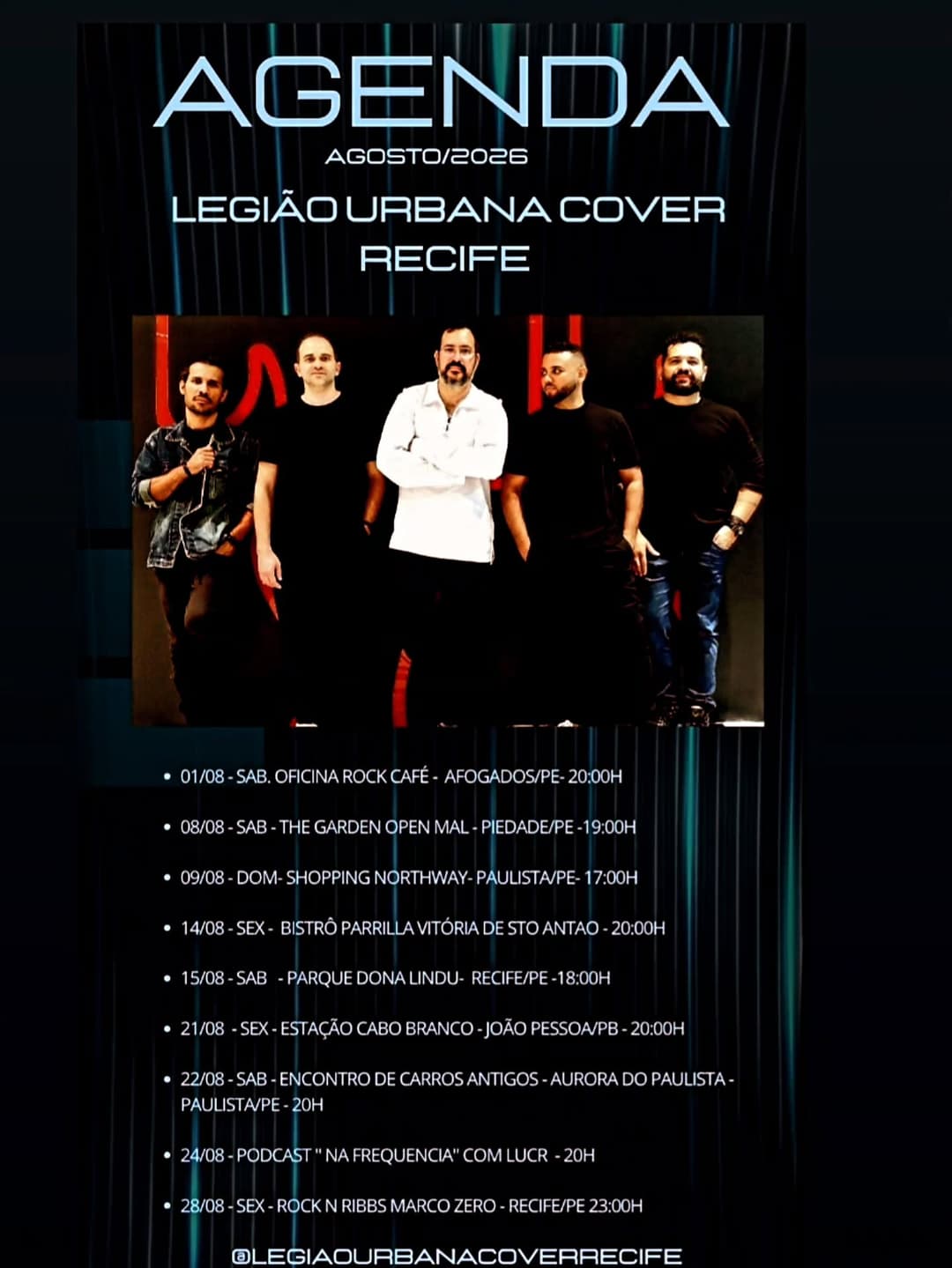 Flyer de Legião Urbana Cover