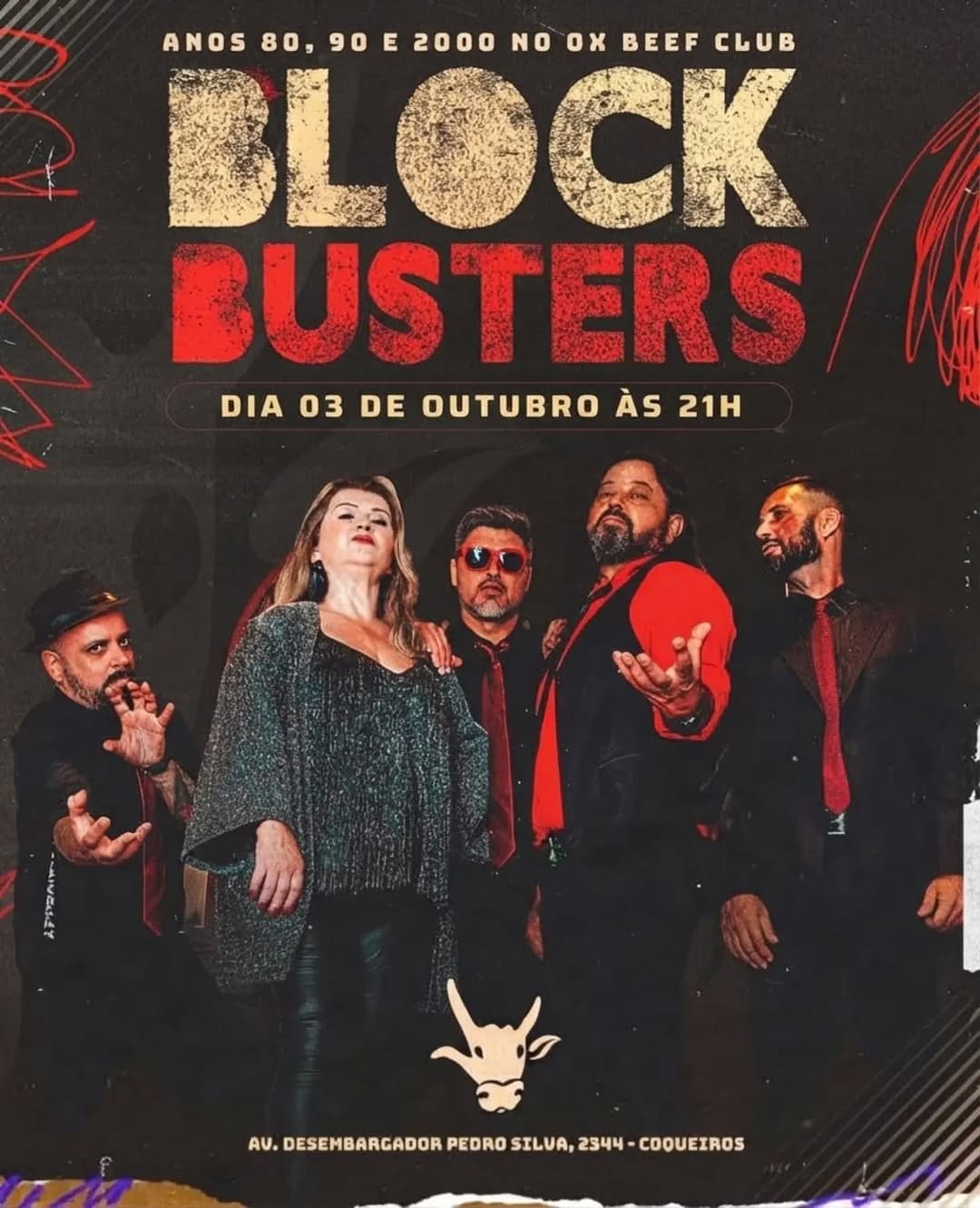 Flyer de Banda Blockbusters