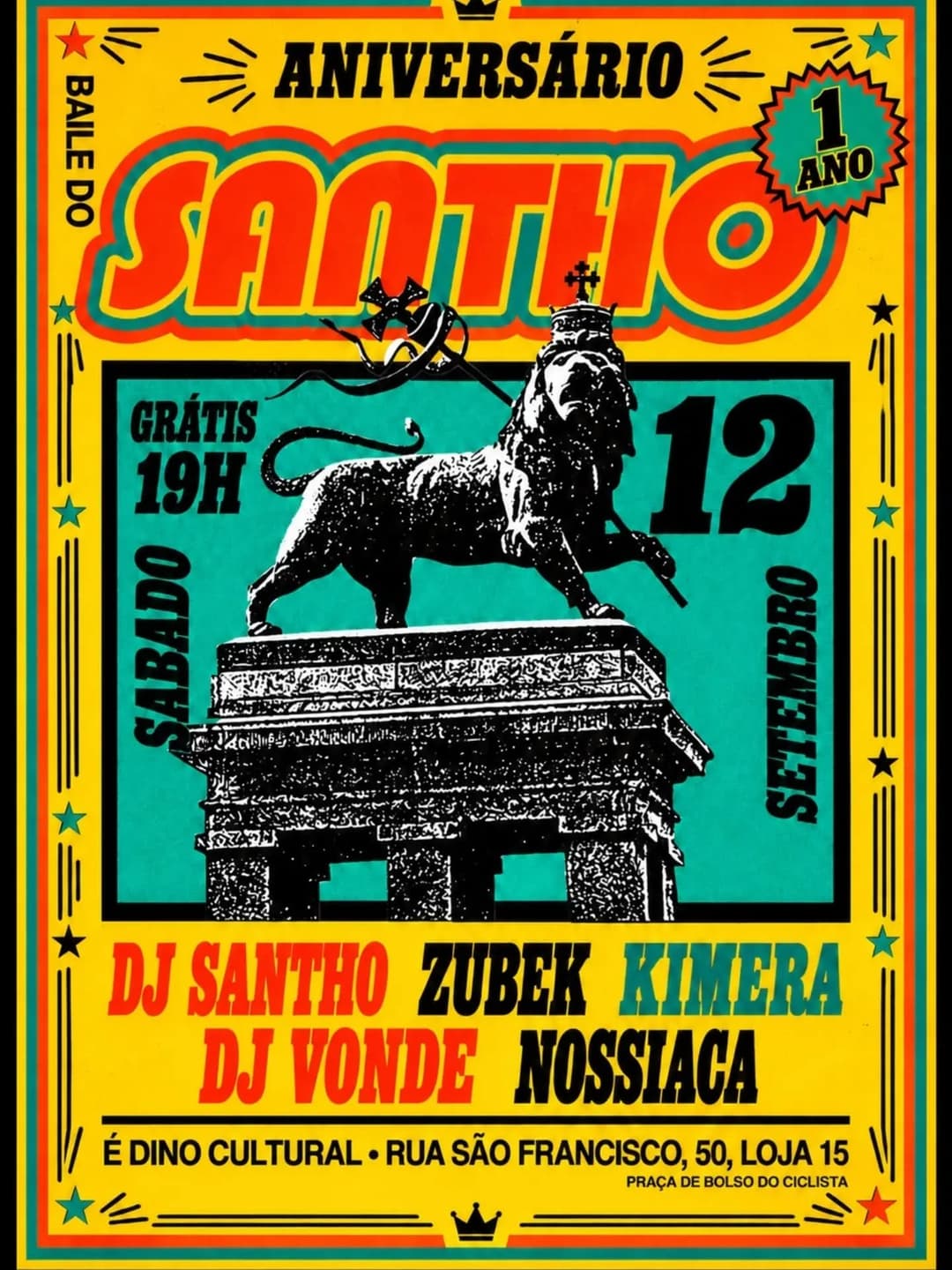 Flyer de João Zubek, Vondë, Manu Santos e mais 2 artistas