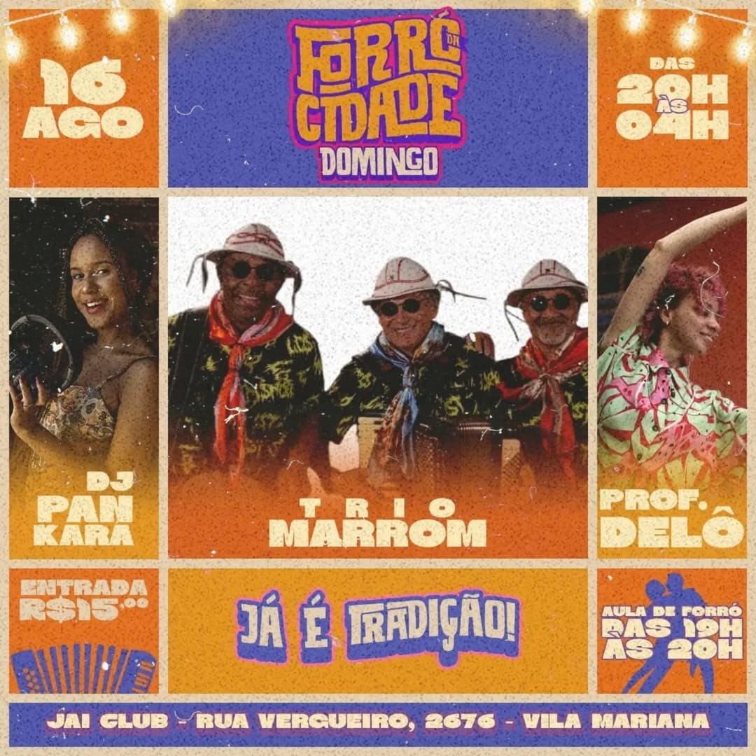 Flyer de Trio Marrom e DJ Pankara