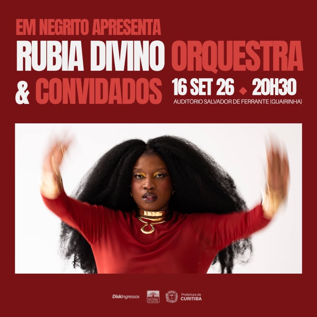 Flyer de Rubia Divino e Rúbia Divino Orquestra & Convidados