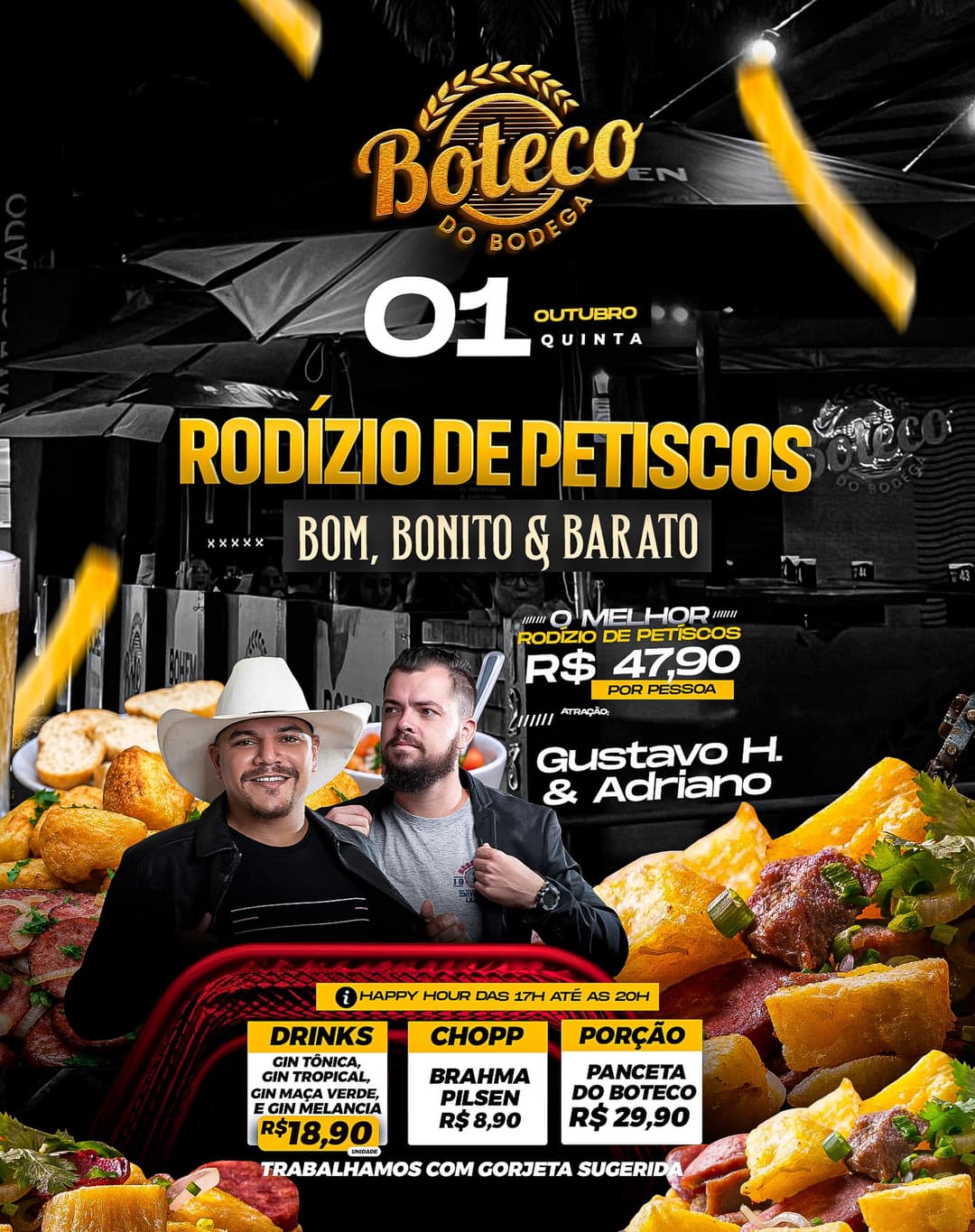 Flyer de Gustavo H. & Adriano