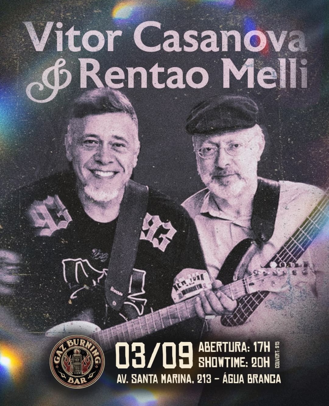 Flyer de Vitor Casanova e Renato Melli