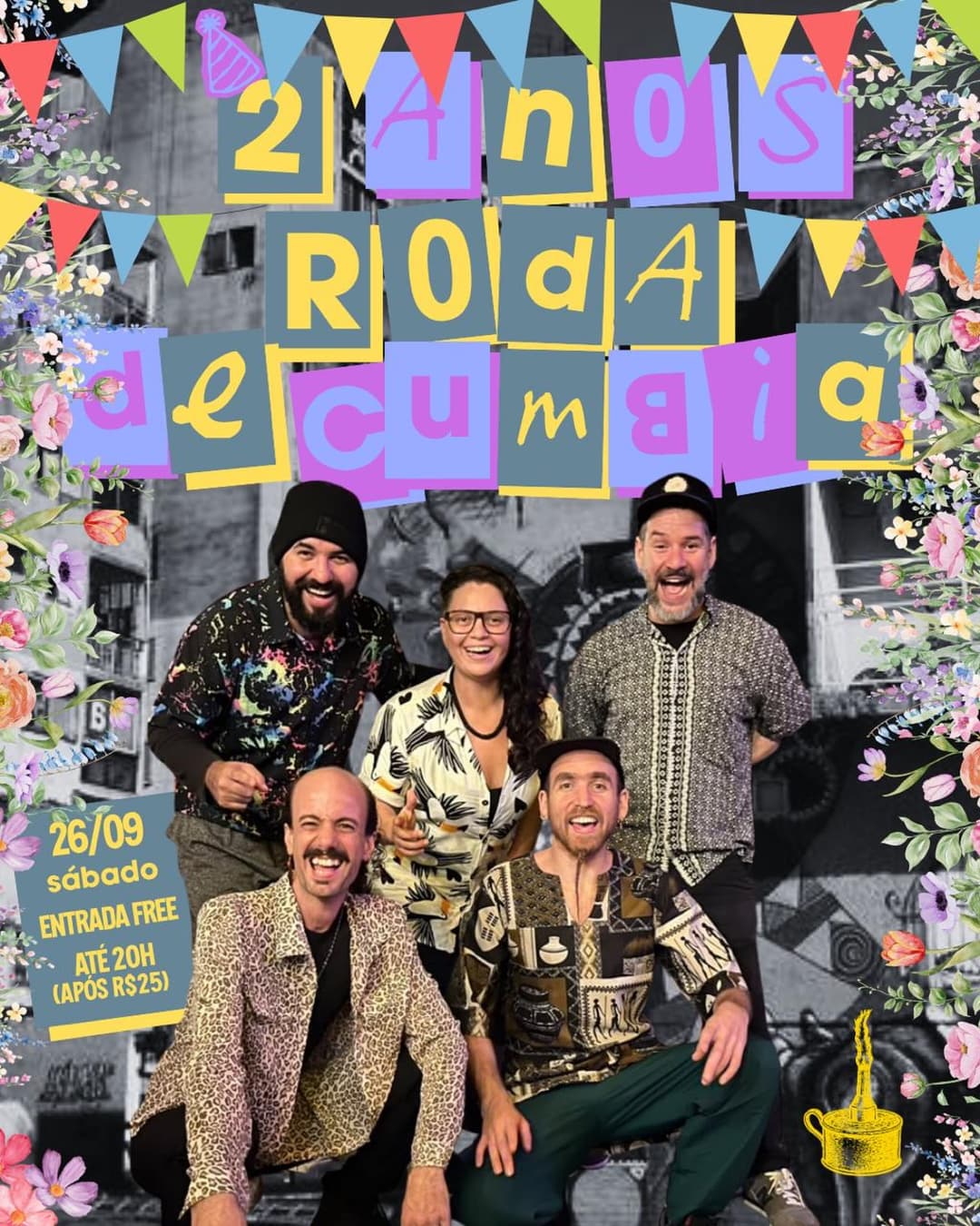 Flyer de Roda de Cumbia
