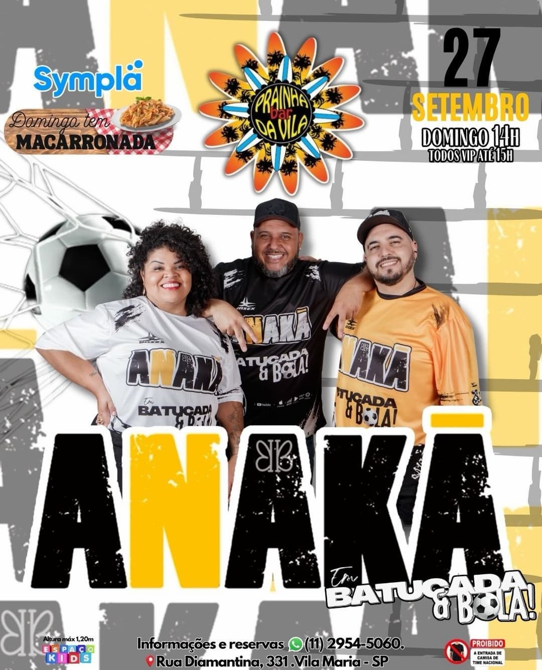 Flyer de Grupo Anakã e DJ Syl