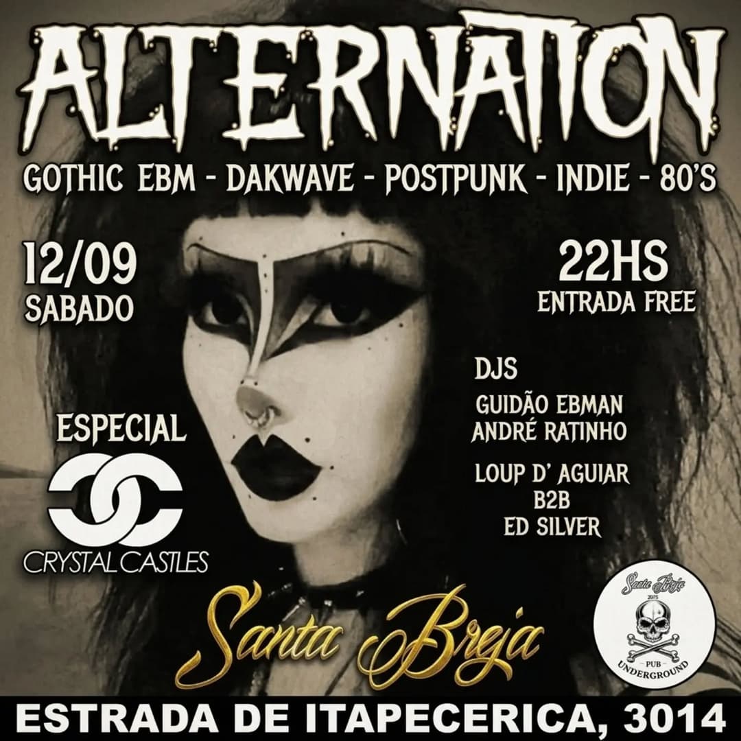 Flyer de Loup d'Aguiar, Ed Silver, Guidão Ebman e André Ratinho