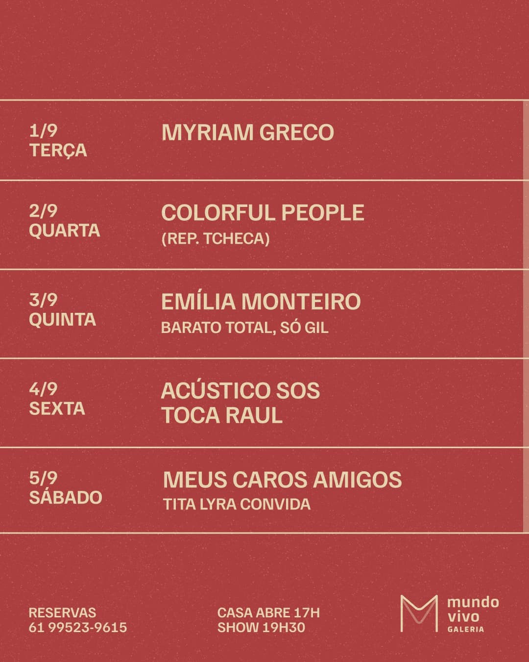 Flyer de Emília Monteiro