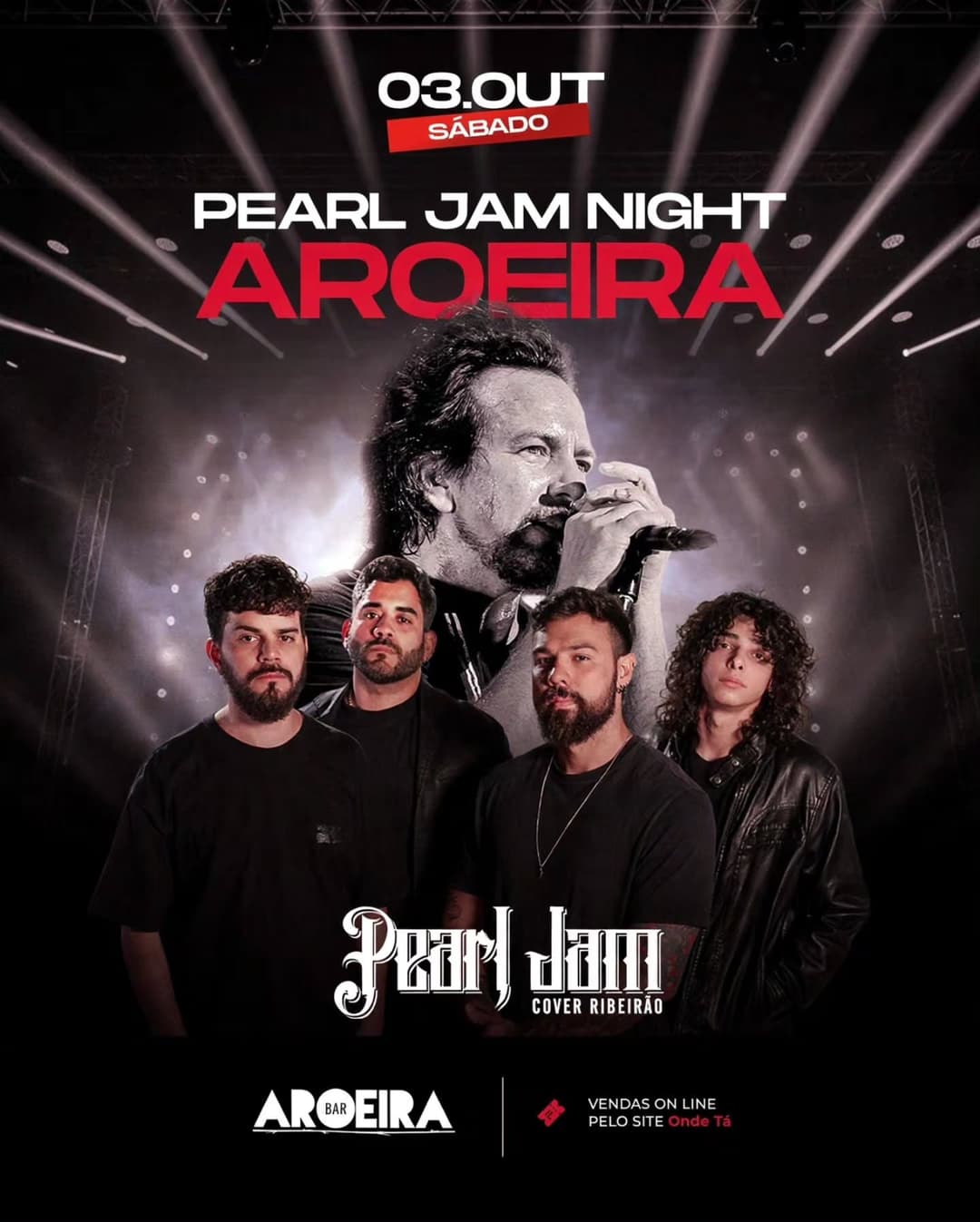 Flyer de Pearl Jam Cover Ribeirão
