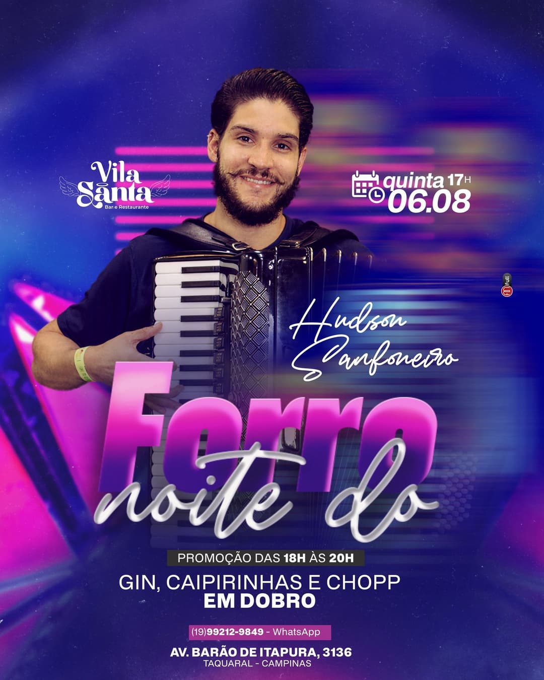 Flyer de Hudson Sanfoneiro